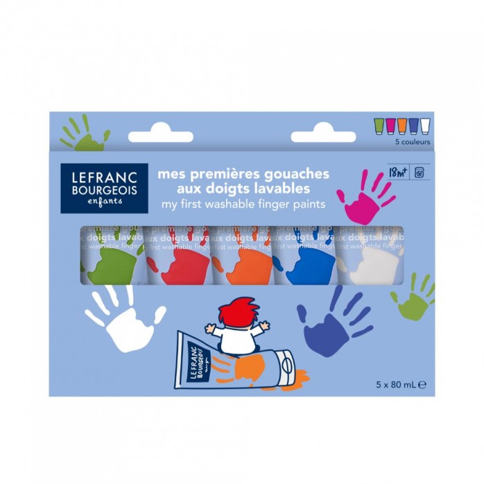 SET DE PINTURA GOUACHÉS DEDOS LAVABLES LEFRANC & BOURGEOIS