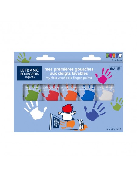 SET DE PINTURA GOUACHÉS DEDOS LAVABLES LEFRANC & BOURGEOIS