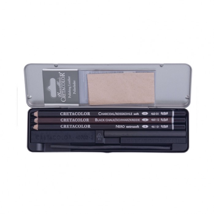 SET POCKET CARBONCILLO CRETACOLOR, 8 PZAS.,  REF. 460-08 2
