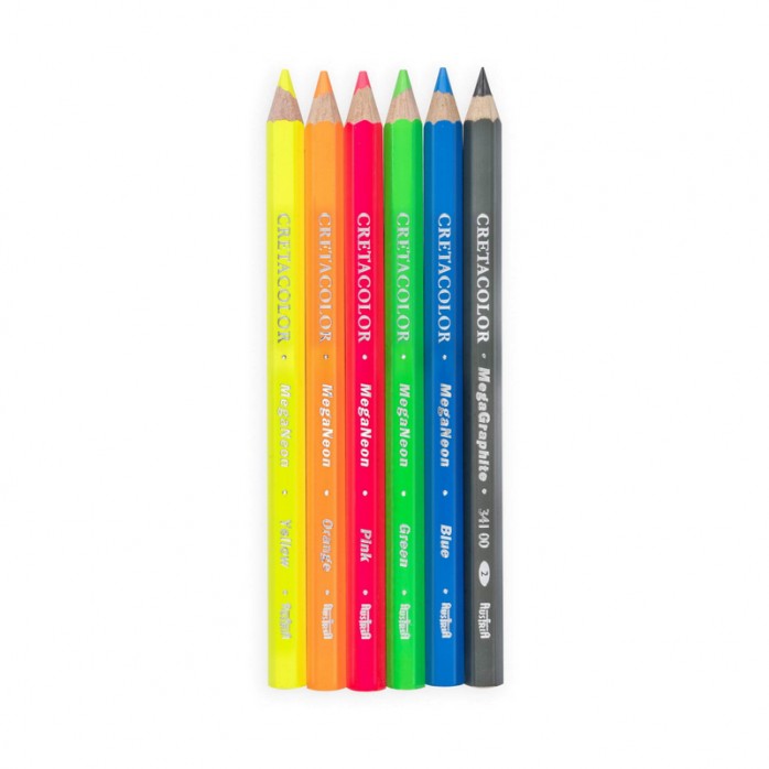 SET DE LÁPICES CRETACOLOR MEGA ARTIST STUDIO NEON X 6 PZAS. REF. 284-06 2