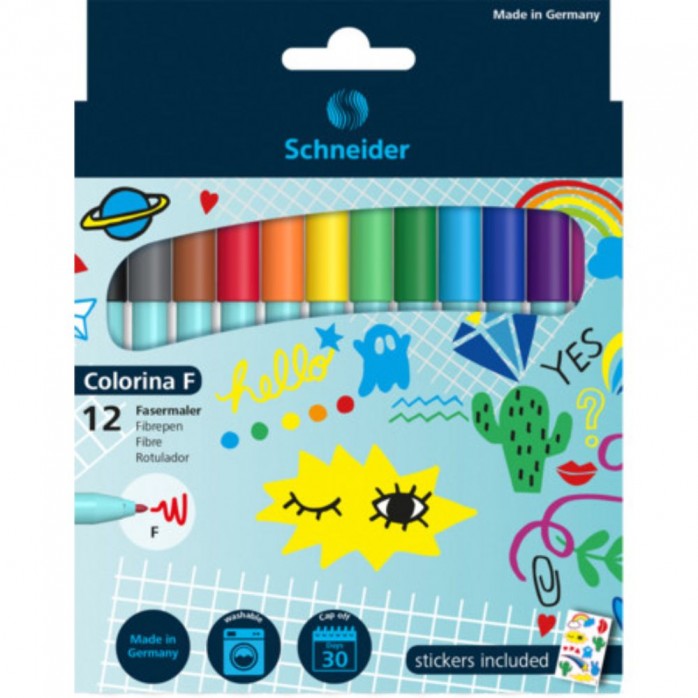 MARCADORES SCHNEIDER COLORINA PUNTA FINE CAJA X 12