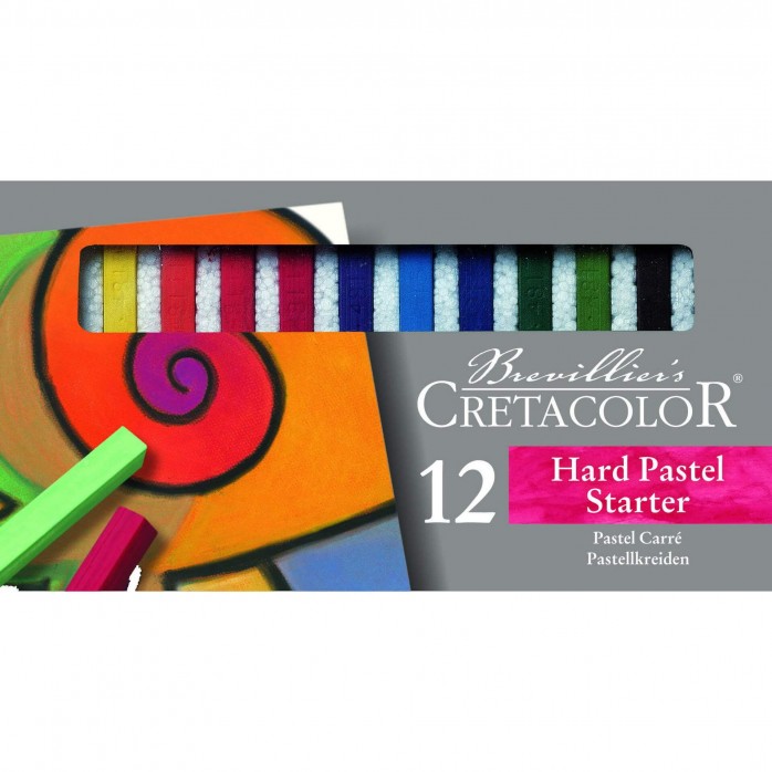 SET PASTEL SECO CARRÉ CRETACOLOR INICIAL, 12 PIEZAS, VARIOS COLORES