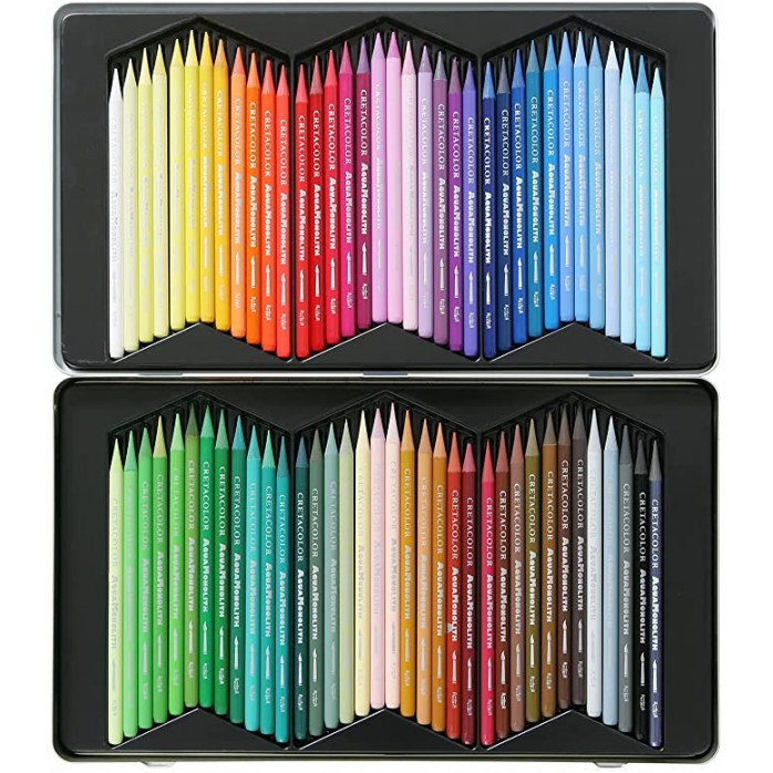 SET LÁPICES ACUARELABLES SIN MADERA AQUA MONOLITH CRETACOLOR, 72 PIEZAS, WOODLESS 2