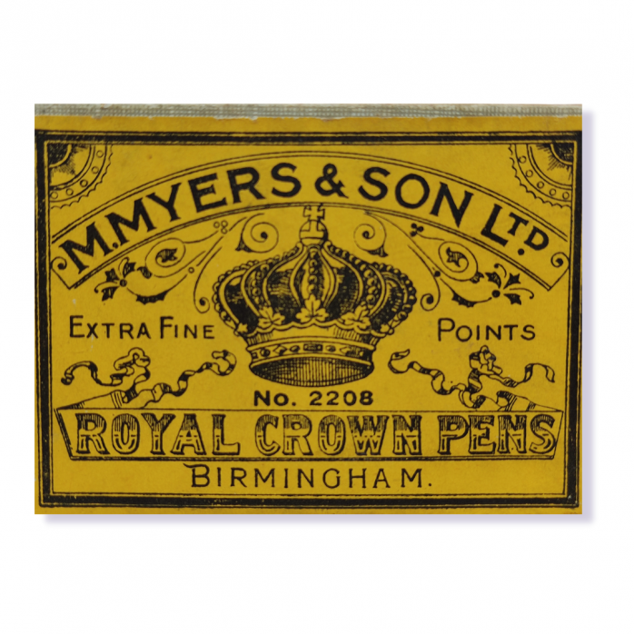 PLUMA CALIGRÁFICA ANTIQUE M. MYERS & SON LTD., TRAZO LIGÉRO, FLEXIBILIDAD MEDIA, REF. No. 2208 EF 2