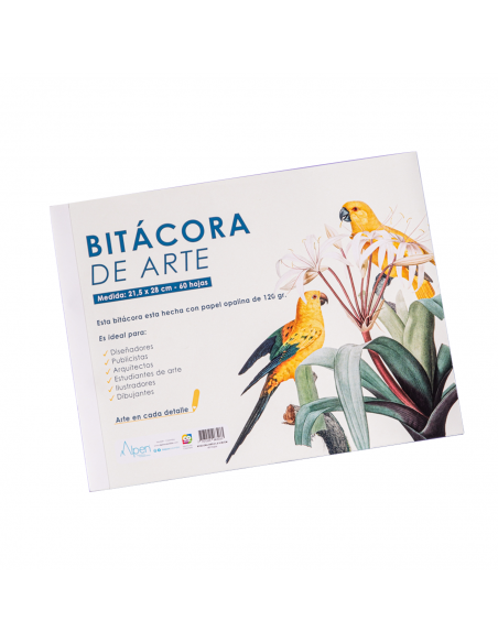 BITÁCORA DE ARTE ALPEN, 60 HOJAS PAPEL OPALINA FAVINI 120 G/M2,
