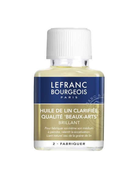 ACEITE DE LINAZA CLARIFICADO CALIDAD 'BELLAS ARTES' LEFRANC & BOURGEOIS, 75 ML