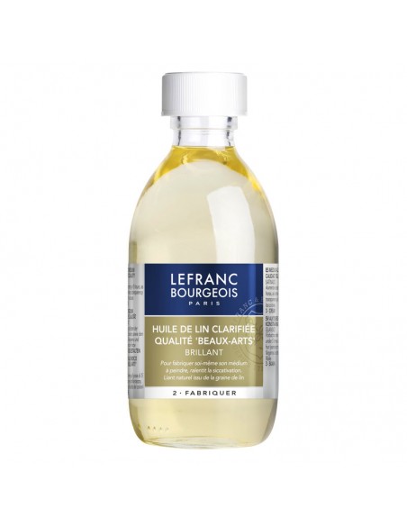 ACEITE DE LINAZA CLARIFICADO CALIDAD 'BELLAS ARTES' LEFRANC & BOURGEOIS, 250 ML