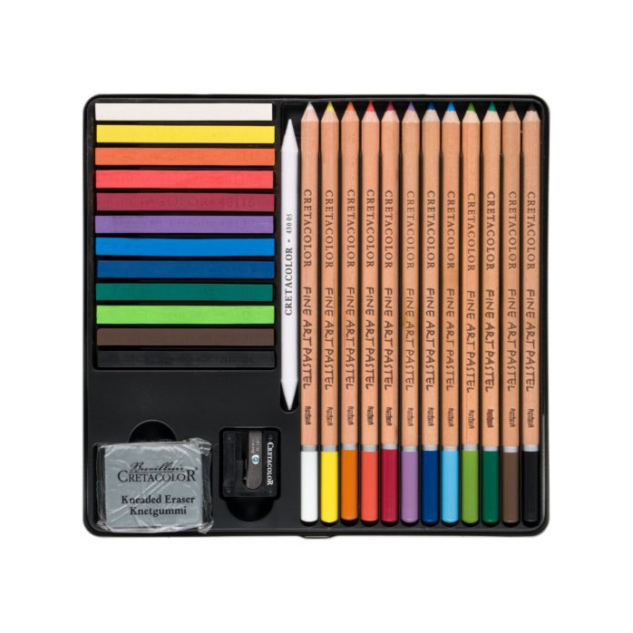 SET 'PASTEL BASIC BOX' CRETACOLOR, TIZAS Y LÁPICES, REF. 470-22 2