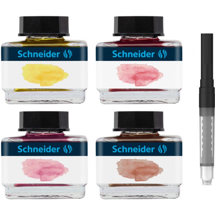 SET 4 TINTAS 15 ML + CONVERTIDOR SCHNEIDER, SET 2 (CALIDOS) 2