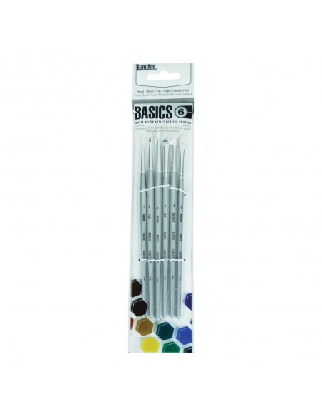 SET PINCELES BASICS LIQUITEX, PACK DE 6 PINCELES