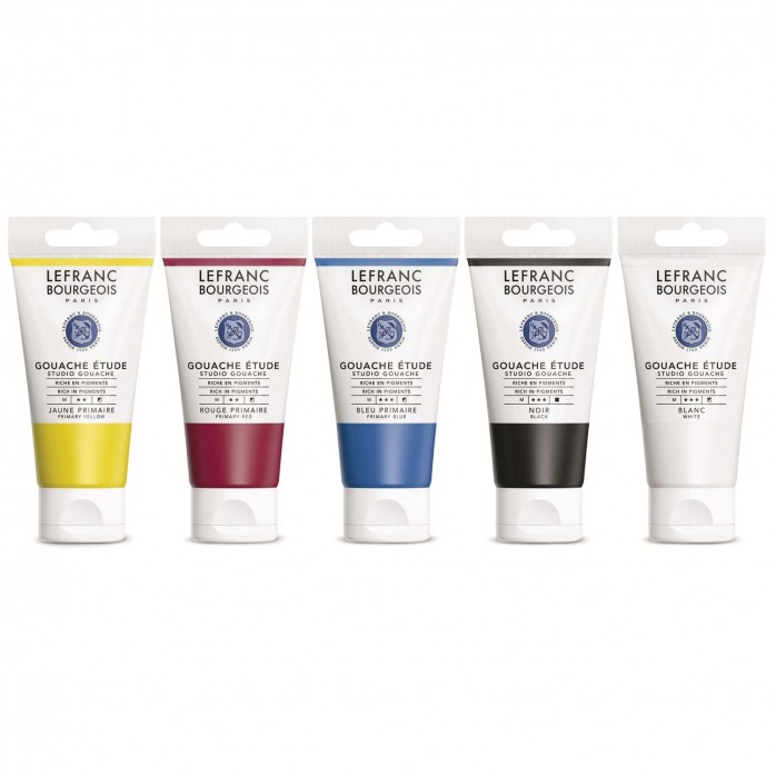 SET GOUACHE DE ESTUDIO LEFRANC & BOURGEOIS, 5 TUBOS, 80 ML 2