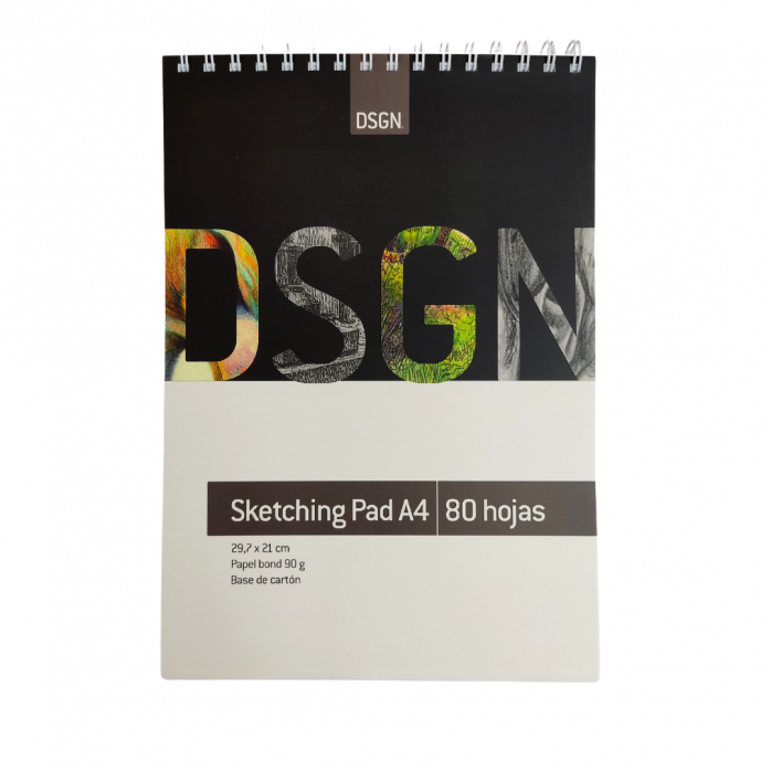 SKETCHBOOK ANILLADO DSGN 'SKETCHING PAD', FORMATO A4, DISPONIBLE EN 2 TIPOS DE PAPEL
