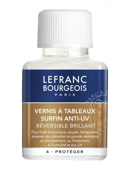 BARNIZ PARA CUADROS ANTI-UV SUPERFINO LEFRANC & BOURGEOIS, 75 ML, PARA ÓLEO Y ACRÍLICO