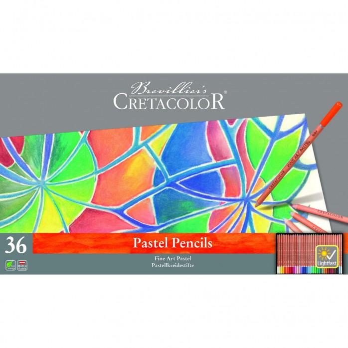 SET LÁPICES PASTEL FINE ART PASTEL CRETACOLOR, 36 COLORES, CAJA METÁLICA