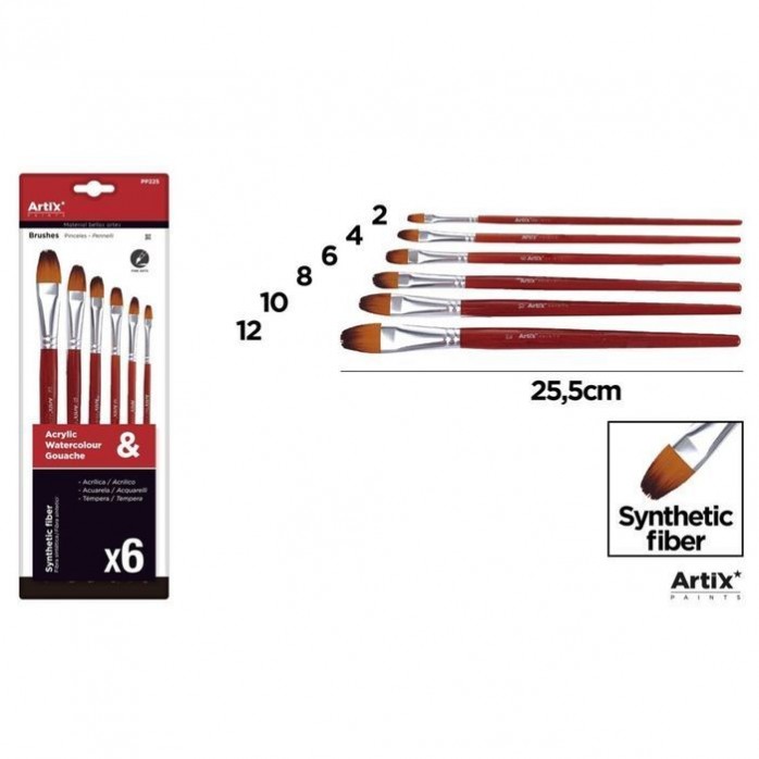 SET PINCELES MAIN PAPER LENGUA DE GATO 6X PZS. PP225 2