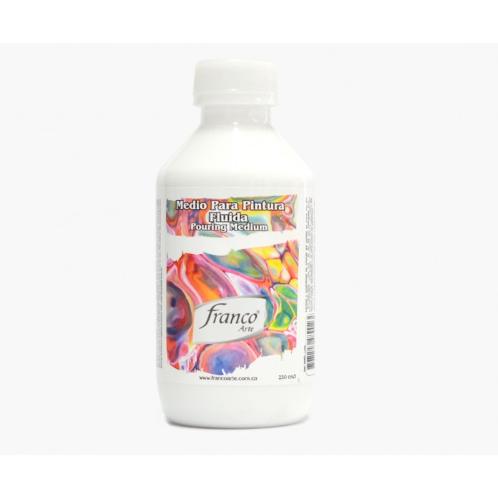 MEDIO PARA PINTURA FLUIDA FRANCO ARTE 250ML, PARA TÉCNICA DE POURING