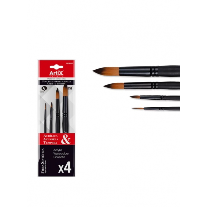 SET PINCELES MAIN PAPER REDONDOS 4X PZS. PP386-03 2