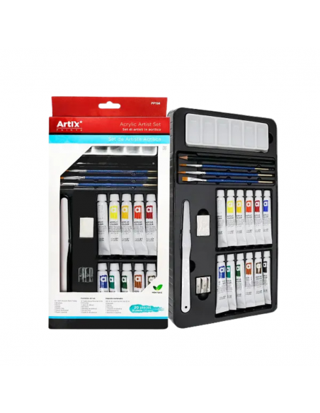 SET DE ARTISTA PRINCIPIANTE (ACRÍLICO) MAINPAPER X20 PIEZAS PP195