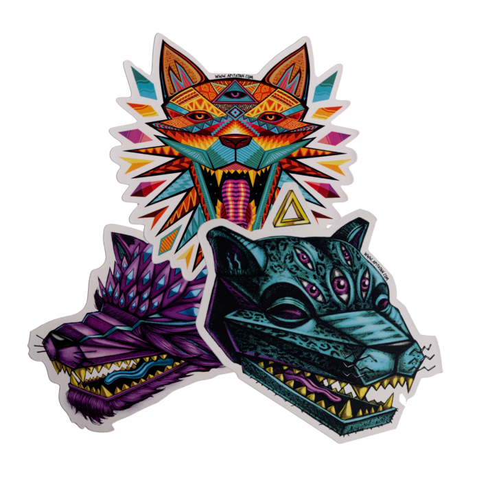 STICKER PACK ANIMALES COSMICOS APITATÁN