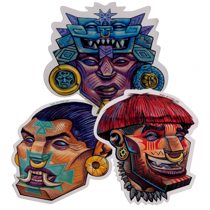 STICKER PACK GUERREROS ANCESTRALES APITATÁN