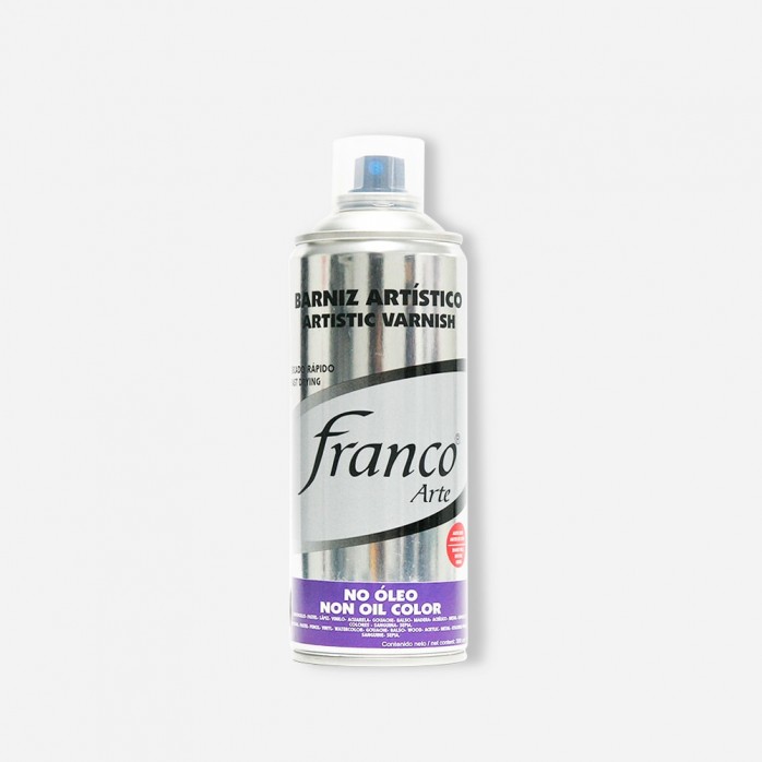 BARNIZ FIJADOR (NO ÓLEO) FRANCO ARTE, 300ML, TÉCNICAS SECAS Y HÚMEDAS, DISPONIBLE EN ACABADO FINAL BRILLANTE O MATE