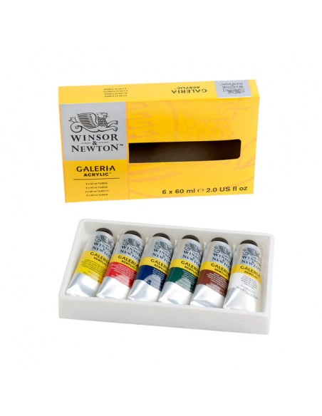 SET ACRÍLICO GALERIA WINSOR AND NEWTON, 6 X 60 ML