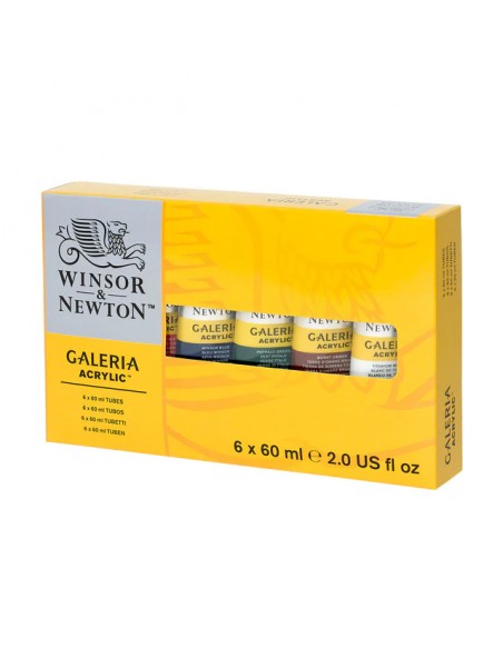 SET ACRÍLICO GALERIA WINSOR AND NEWTON, 6 X 60 ML