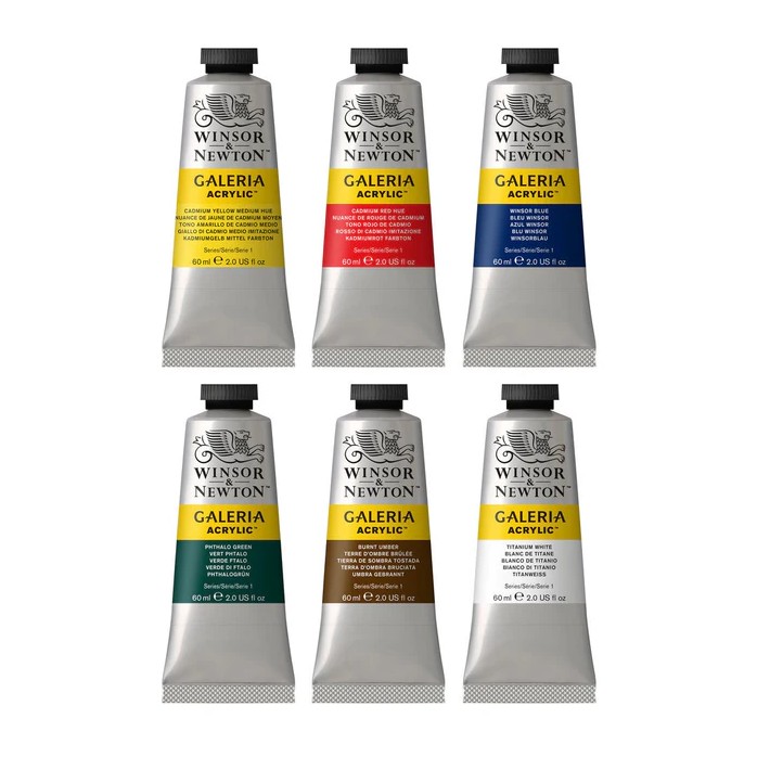 SET ACRÍLICO GALERIA WINSOR AND NEWTON, 6 X 60 ML 2
