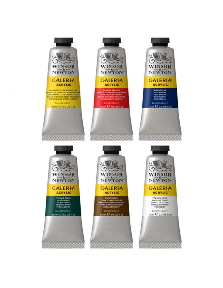 SET ACRÍLICO GALERIA WINSOR AND NEWTON, 6 X 60 ML