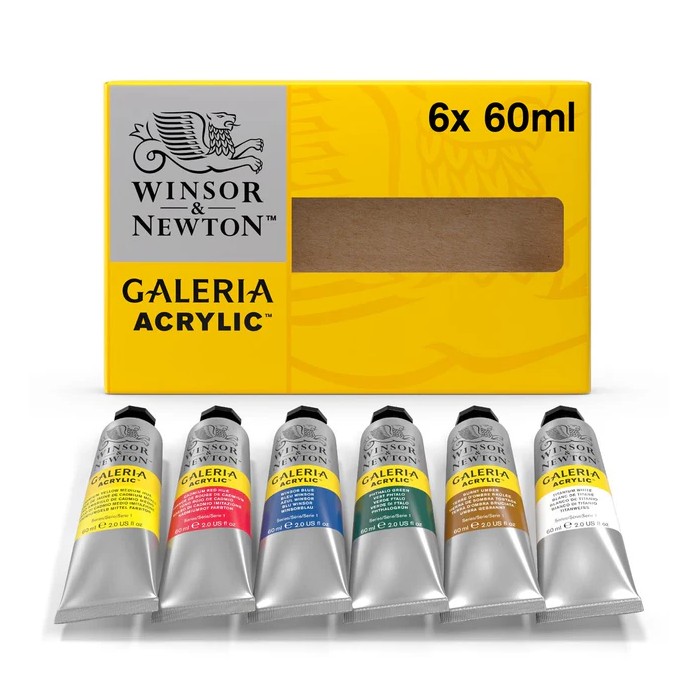 SET ACRÍLICO GALERIA WINSOR AND NEWTON, 6 X 60 ML