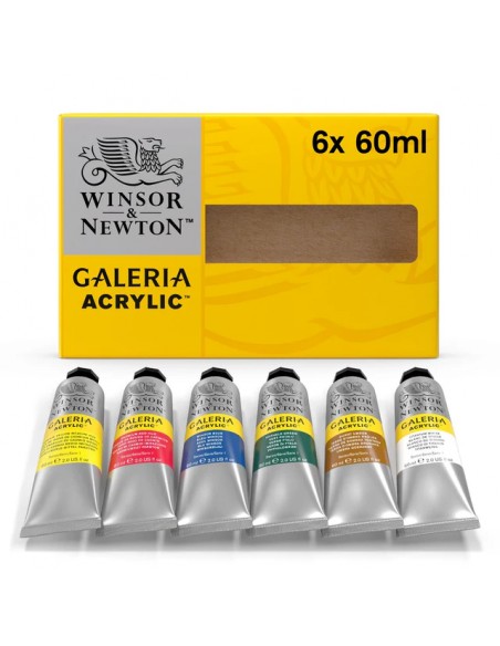 SET ACRÍLICO GALERIA WINSOR AND NEWTON, 6 X 60 ML