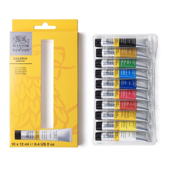 SET ACRÍLICO GALERIA WINSOR AND NEWTON, 10 X 12 ML 2