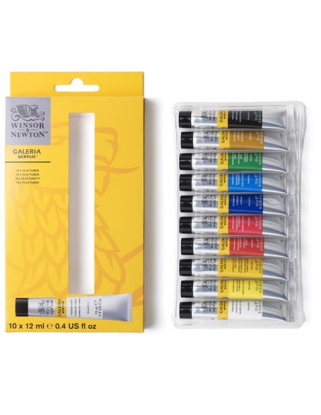 SET ACRÍLICO GALERIA WINSOR AND NEWTON, 10 X 12 ML