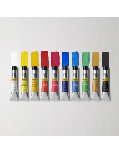 SET ACRÍLICO GALERIA WINSOR AND NEWTON, 10 X 12 ML
