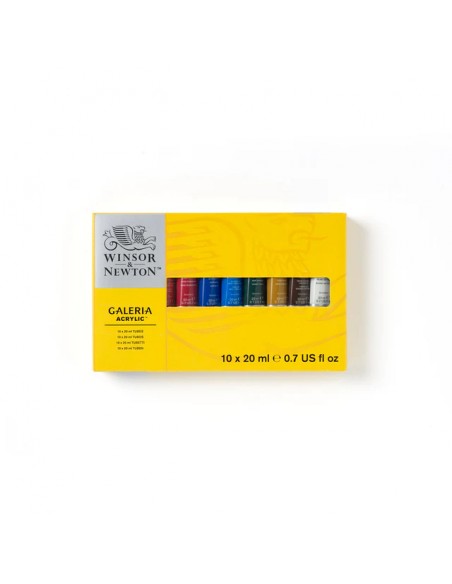 SET ACRÍLICO GALERIA WINSOR AND NEWTON, 10 X 20 ML