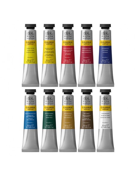 SET ACRÍLICO GALERIA WINSOR AND NEWTON, 10 X 20 ML
