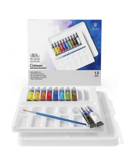 SET ACUARELA COTMAN TUBOS Y PALETA WINSOR AND NEWTON