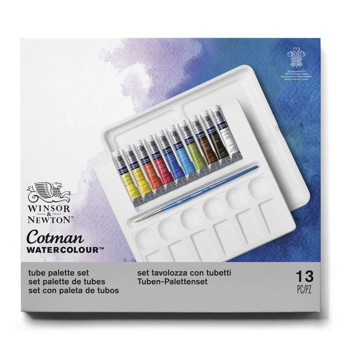 SET ACUARELA COTMAN TUBOS Y PALETA WINSOR AND NEWTON 2