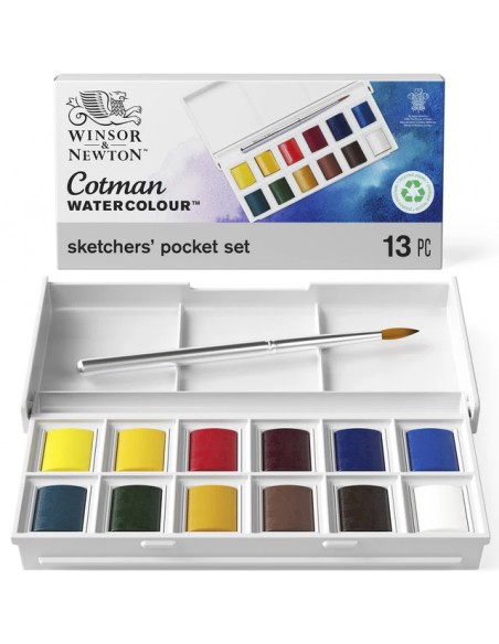 SET ACUARELA COTMAN POCKET SKETCHER WINSOR AND NEWTON