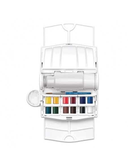 SET ACUARELA VIAJE PORTATIL COTMAN WINSOR AND NEWTON X 12