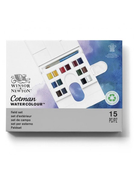 SET ACUARELA DE CAMPO COTMAN WINSOR AND NEWTON X 15
