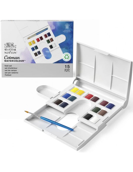 SET ACUARELA DE CAMPO COTMAN WINSOR AND NEWTON X 15