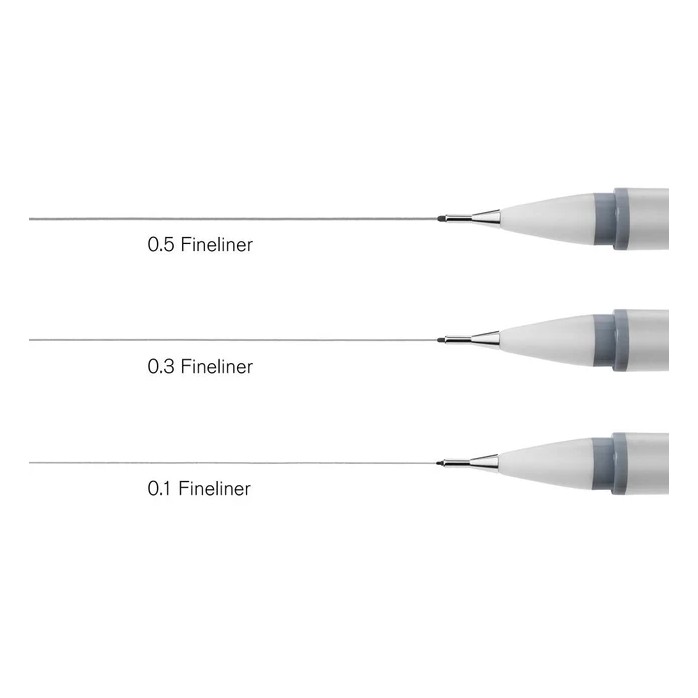 SET FINELINERS GRIS FRÍO WINSOR AND NEWTON X3 2