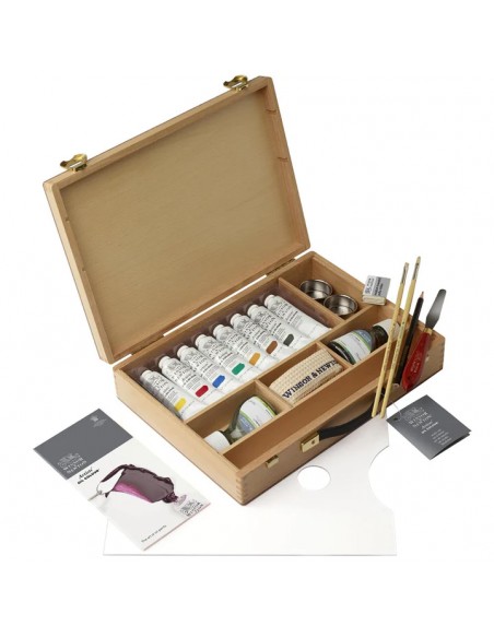 SET OLEO ARTIST BAMBOO WINSOR AND NEWTON X 18 PZAS