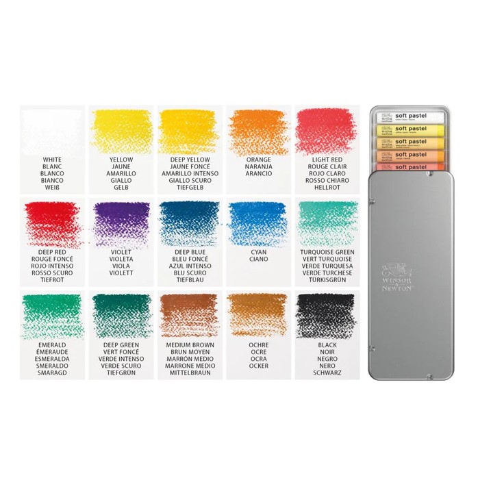 SET PASTELES WINSOR AND NEWTON X 15 COLORES 2