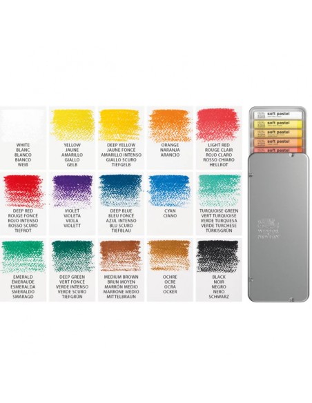 SET PASTELES WINSOR AND NEWTON X 15 COLORES