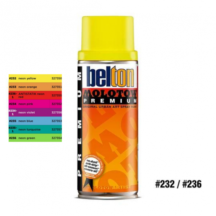 Molotow : Belton Premium Spray Paint : 400ml : Neon Pink 234