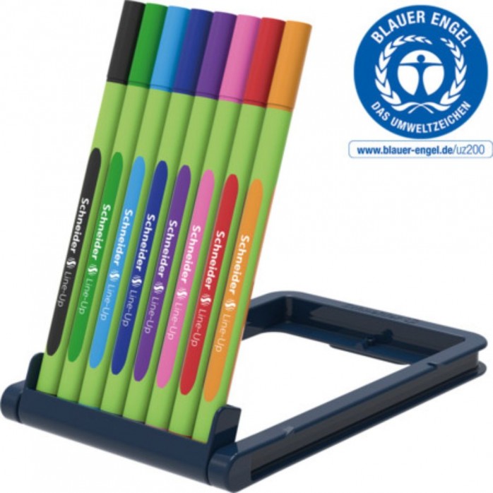 LINE-UP SET MARCADORES SCHNEIDER CAJA DE 8 COLORES PUNTA 0.4MM