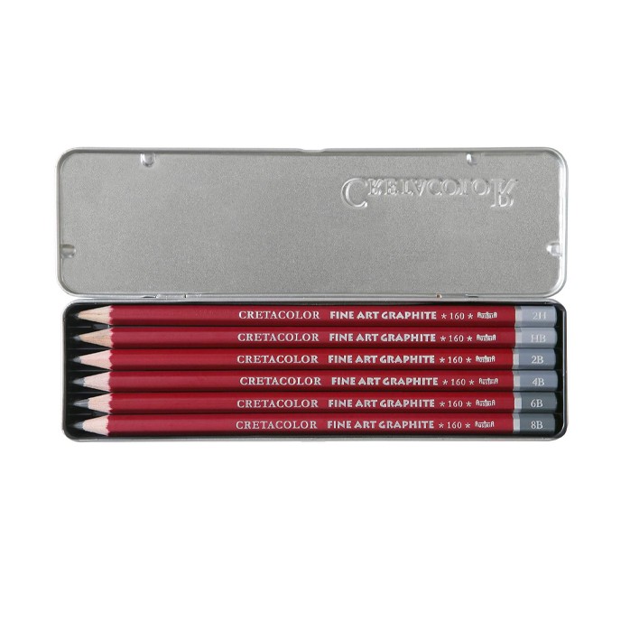 SET 6 LÁPICES DE GRAFITO CLEOS CRETACOLOR FINE ART GRAPHITE PENCILS 160-25 2