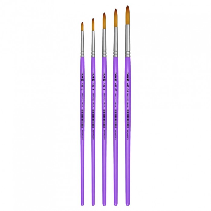 PINCELES TIGRE SINTÉTICO REDONDO EXTRA-SUAVE MEDIDAS DE REF. 442